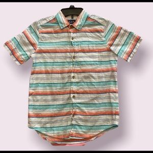 Colorful stripe button down shirt